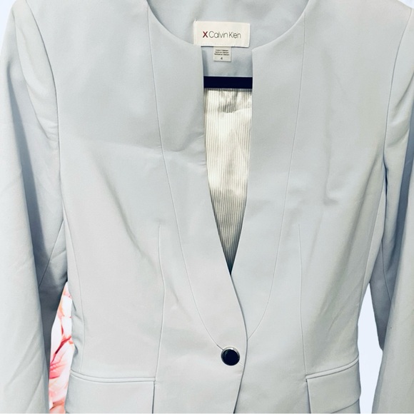 Calvin Klein Women's Blue Blazer Jacket Size 4 - Picture 7 of 14